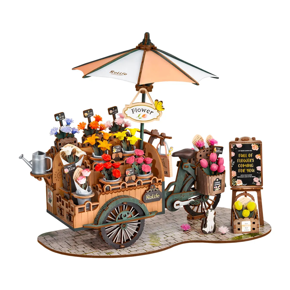 DIY Wooden Puzzle - Blossom Cart