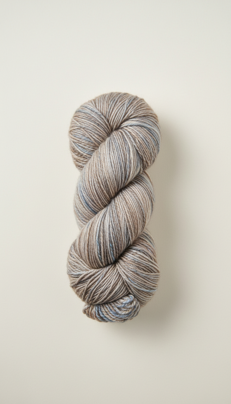 Silver Fog Hand-dyed Merino Skein