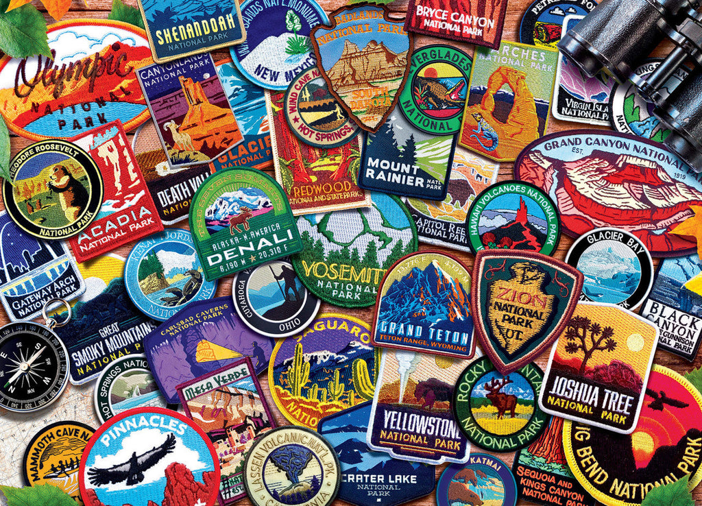 Jigsaw Puzzle National Parks - Patches 1000 Piece Puzzle