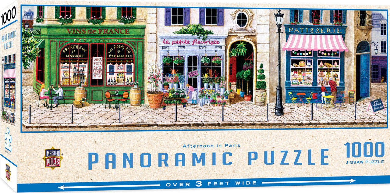 Jigsaw Puzzle Panoramic - Afternoon in Paris 1000 Piece Puzzle By Art Poulin